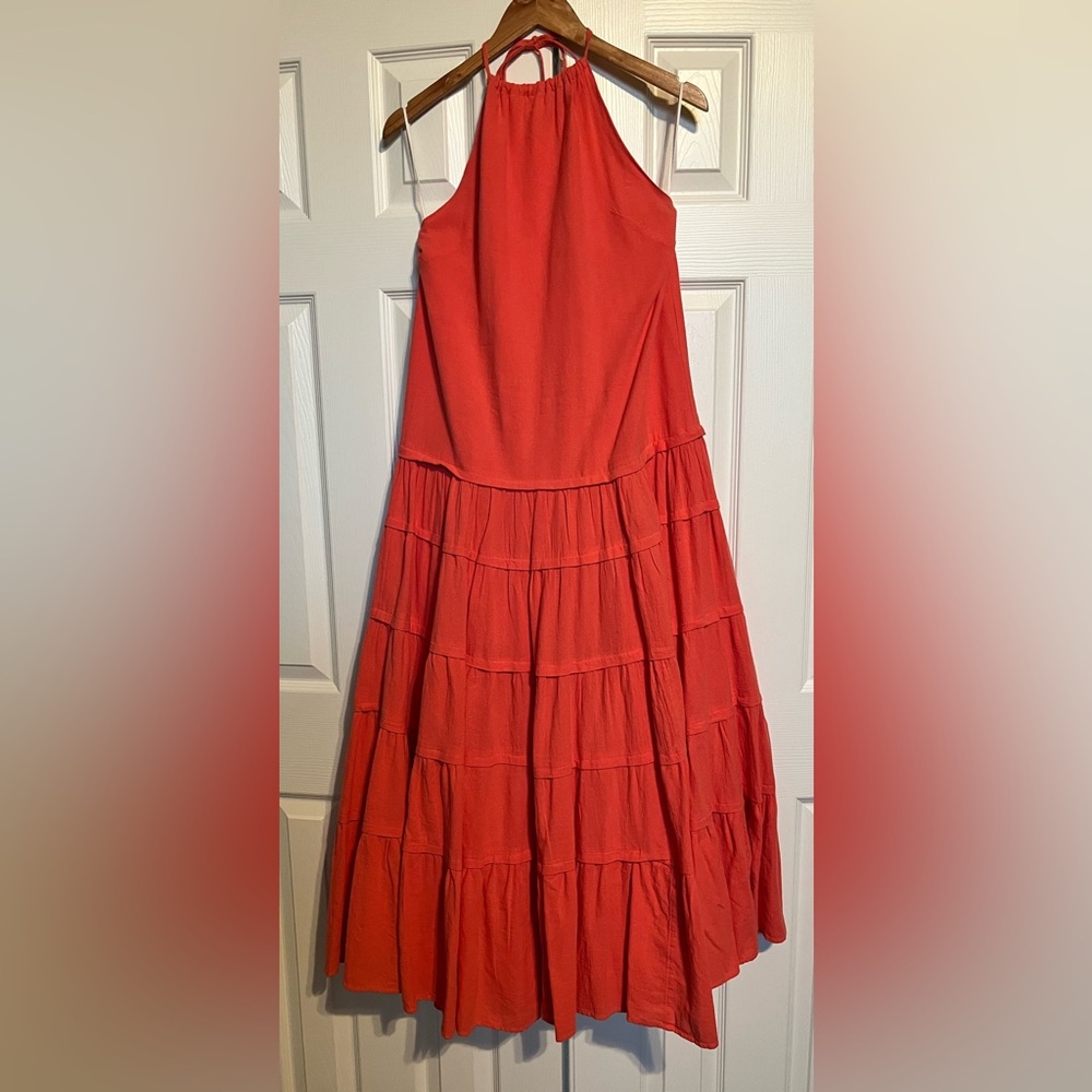 Free People Orange Boho Maxi Dress